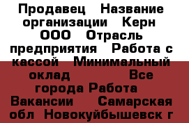 Продавец › Название организации ­ Керн, ООО › Отрасль предприятия ­ Работа с кассой › Минимальный оклад ­ 14 000 - Все города Работа » Вакансии   . Самарская обл.,Новокуйбышевск г.